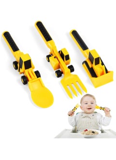 Eazy Kids Spoon, Fork & Pusher - Yellow, Truck, 3Pcs - pzsku/Z0019496264D17E6392EAZ/45/_/1713183975/72bfd75f-36d0-47b3-9c6d-69116dfddd8a