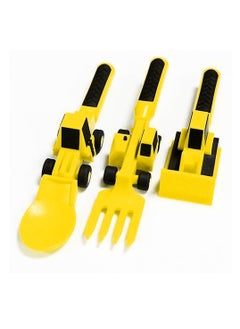 Eazy Kids Spoon, Fork & Pusher - Yellow, Truck, 3Pcs - pzsku/Z0019496264D17E6392EAZ/45/_/1713183976/fec21ef0-bffb-42ea-9293-90cae24e5c8c