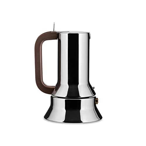 ALESSI أليسي 9090/1 - صانعة قهوة إسبريسو على الموقد بتصميم، ستانلس ستيل 18/10، مصقولة بمرآة، 1 كوب - Image 1