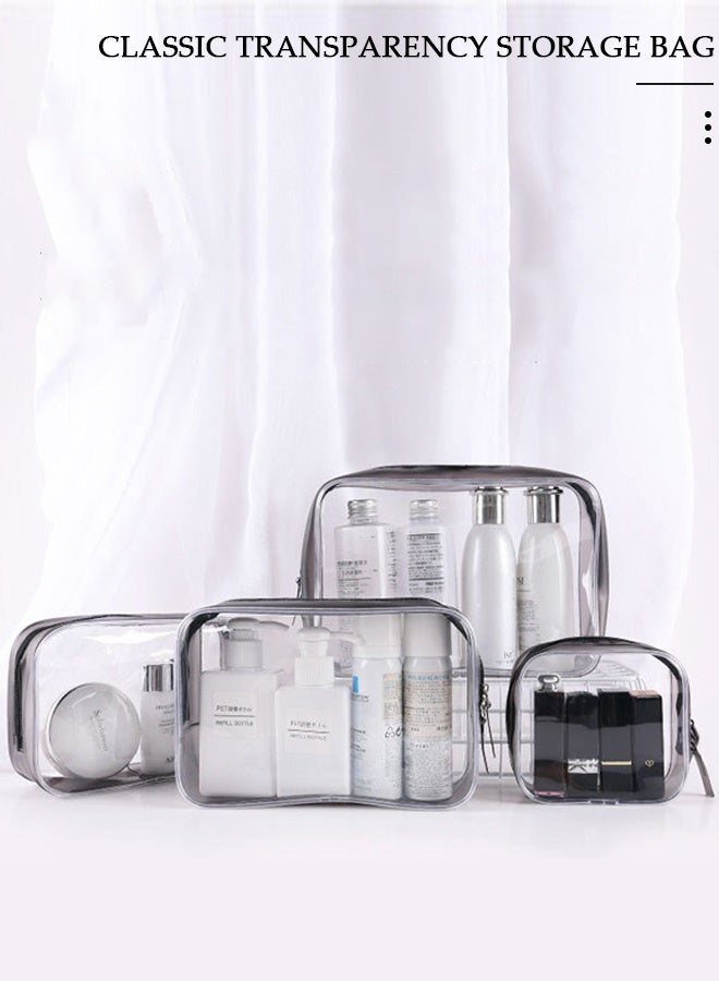 DUNISO 4PCS Makeup Bag Set for Women and Men Cosmetic Bag Clear Waterproof Travel Toiletry Bag Storage Organizer Case for Accessories Shampoo Toiletries - Image 5