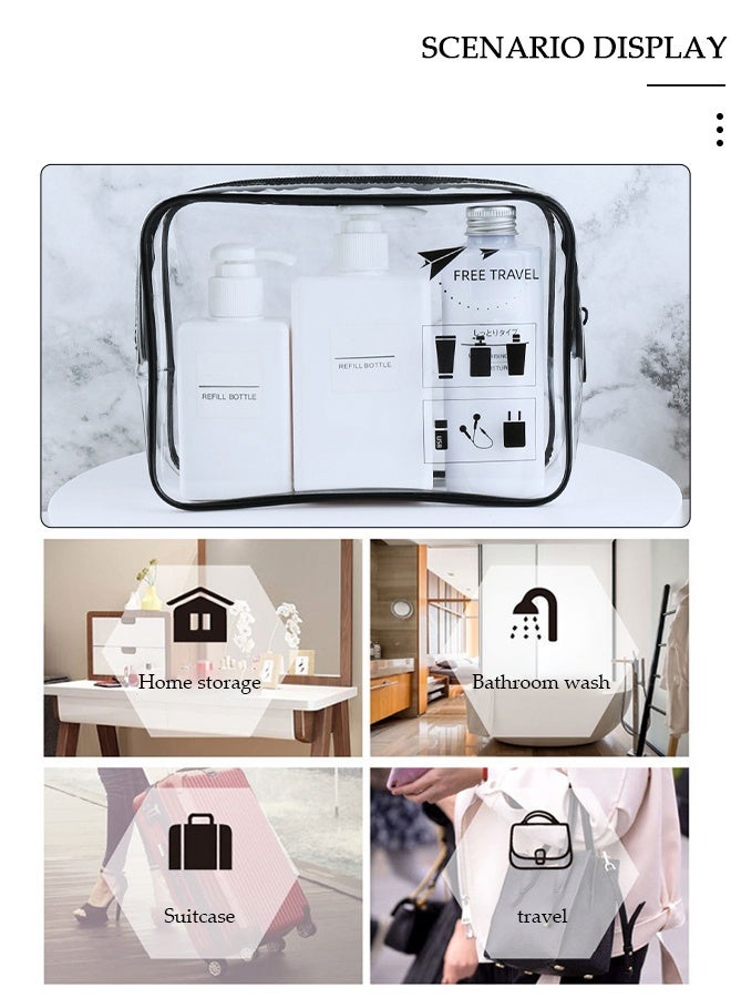 DUNISO 4PCS Makeup Bag Set for Women and Men Cosmetic Bag Clear Waterproof Travel Toiletry Bag Storage Organizer Case for Accessories Shampoo Toiletries - Image 4