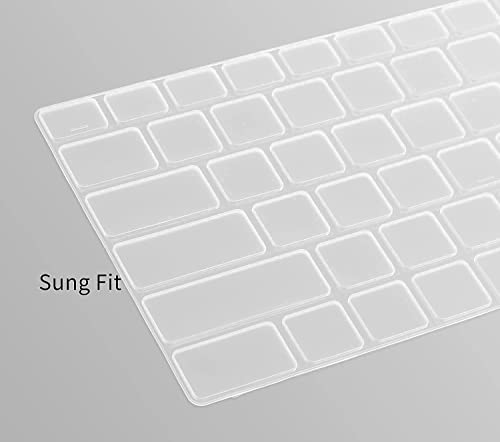 Saco Keyboard Silicone Skin Cover for Dell Vostro 14 3420 with Fingerprint Sensor 14-inches Laptop - Transparent - Image 3