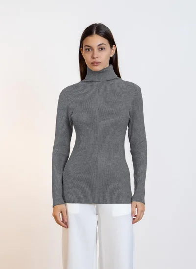شايبس RIBBED HIGH-NECK TOP