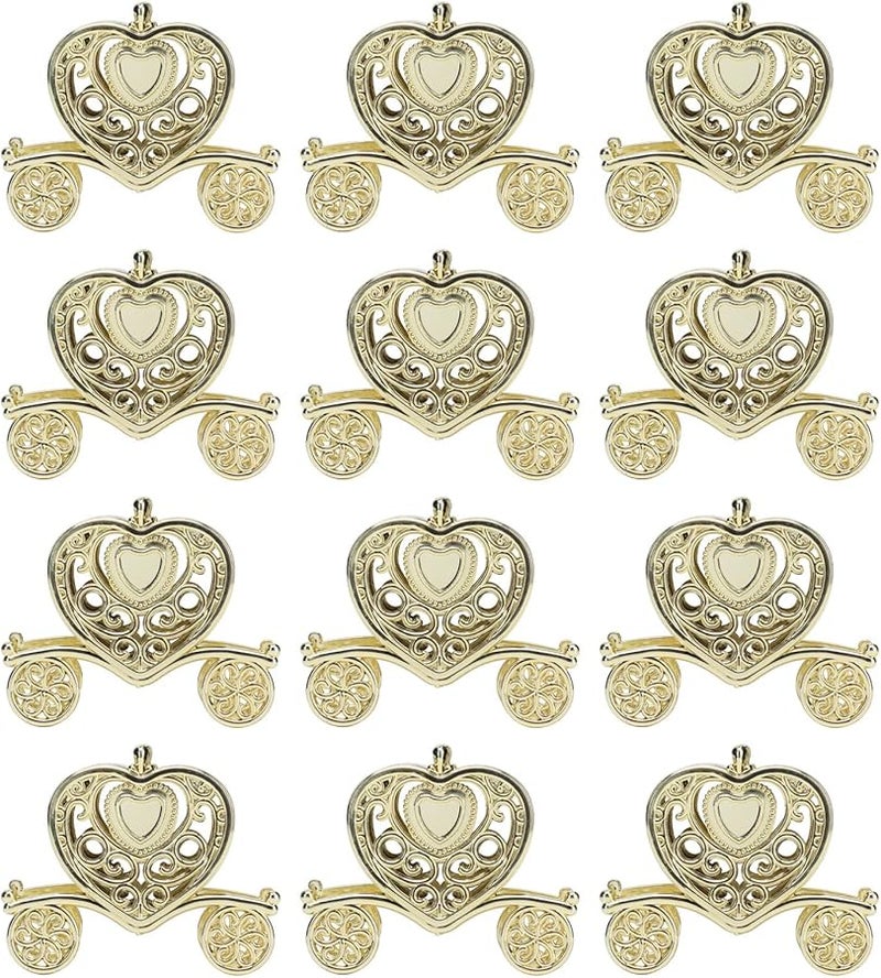 Gold Heart Shaped Valentine Wedding Candy Box 12PCS Romantic Birthday Party Gift - Image 2