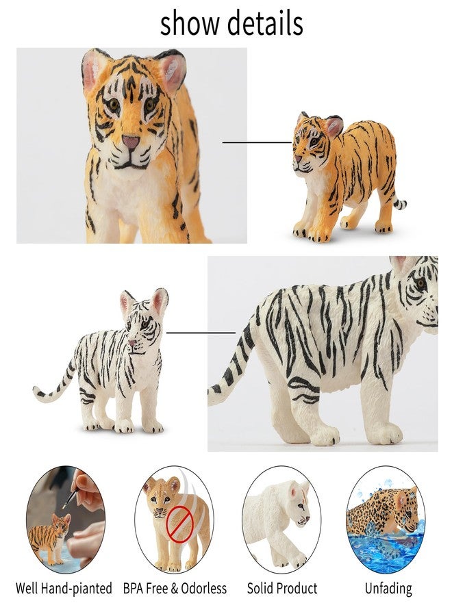 Toymany 12 Safari Animal Figurines, High Emulational Baby Plastic Zoo Animals, Lions Tigers Leopards Figure Toy Set, Easter Eggs Cake Toppers Christmas Birthday Gift for Kids Toddlers - Image 3