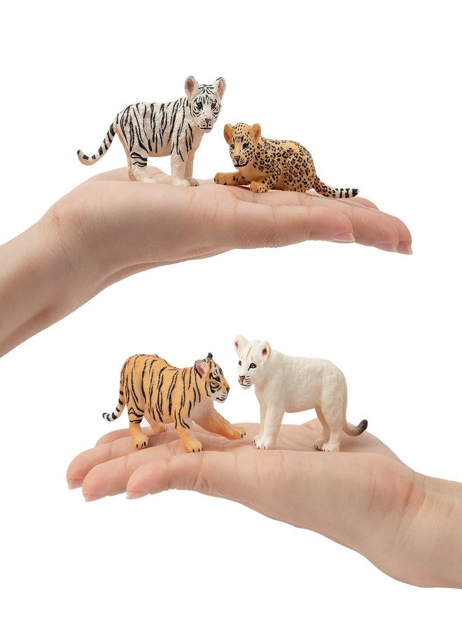 Toymany 12 Safari Animal Figurines, High Emulational Baby Plastic Zoo Animals, Lions Tigers Leopards Figure Toy Set, Easter Eggs Cake Toppers Christmas Birthday Gift for Kids Toddlers - Image 5