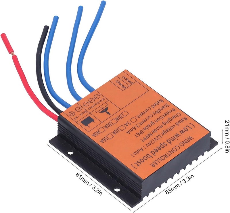 Wind Turbine Controller MPPT Charge Regulator 100W 12V 24V - Reliable Charging Control, Multiple Protections, Suitable for Solar Controllers for Panels (16A) - Image 4