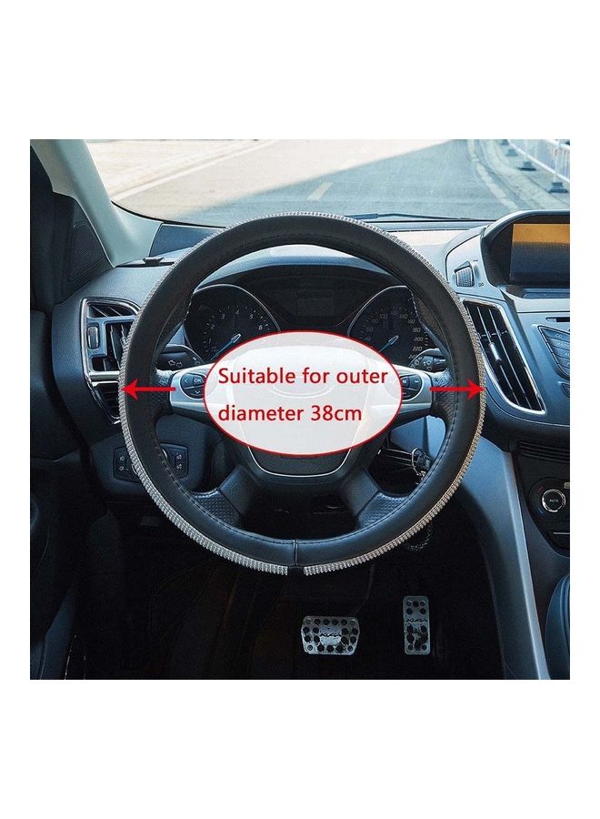 NIBEMINENT Novel Shinning Crystal Car Steering Wheel Cover - Image 3