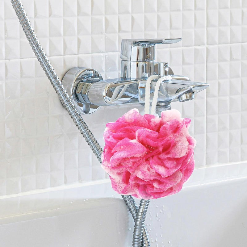 BTYMS Premium Mesh Poufs (65g/pcs) Bath Sponges Shower Loofahs Exfoliating Shower Puff - Great for Body Wash Pack of 4 - Image 5