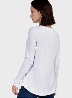 American Eagle Ribbed Round Neck T-Shirt  - Image 2