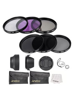 ANDOER Andoer 52mm Lens Filter Kit UV+CPL+FLD+ND(ND2 ND4 ND8) with Carry Pouch / Lens Cap / Lens Cap Holder / Tulip & Rubber Lens Hoods / Cleaning Cloth  - Image 2