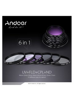 ANDOER Andoer 52mm Lens Filter Kit UV+CPL+FLD+ND(ND2 ND4 ND8) with Carry Pouch / Lens Cap / Lens Cap Holder / Tulip & Rubber Lens Hoods / Cleaning Cloth  - Image 4