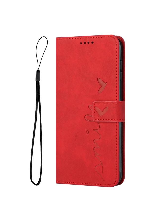 زبون جراب لهاتف Infinix Smart 5 / Hot 10 Lite مصنوع من الجلد بتصميم على شكل قلب - Image 2