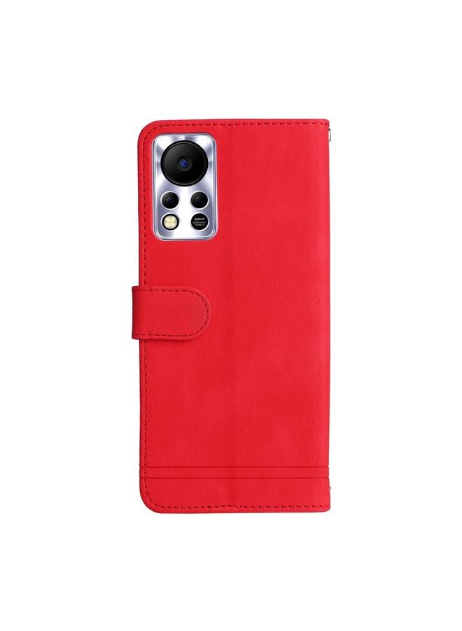 اس-توب جراب هاتف Infinix Hot 11s NFC Skin Feel Life Tree Metal Button Leather - Image 3