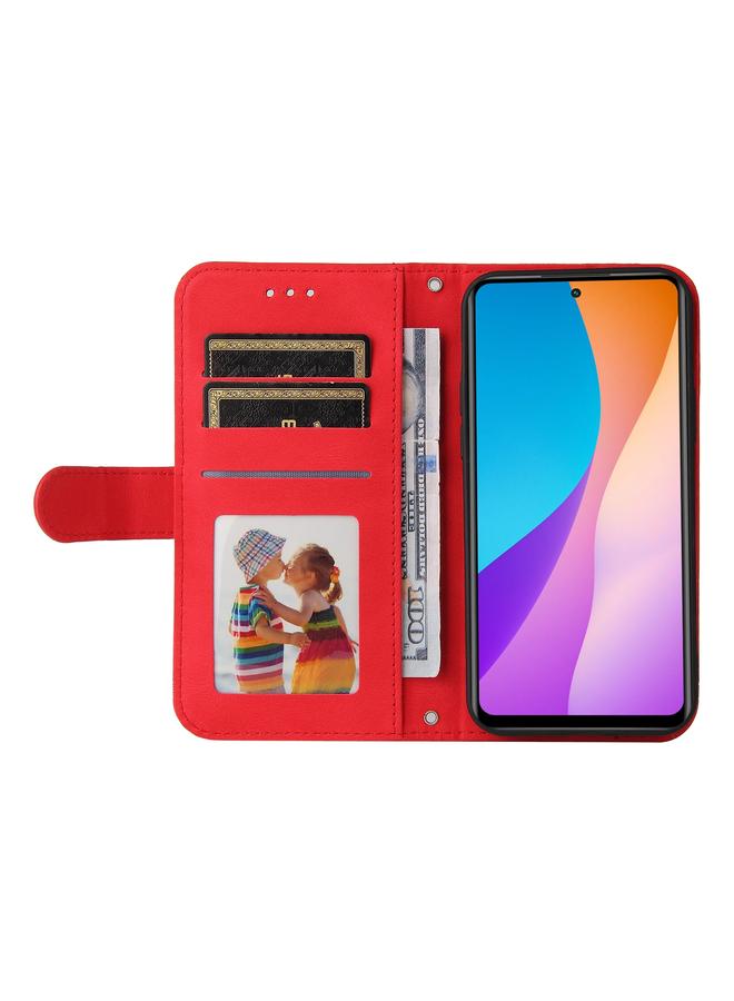 اس-توب جراب هاتف Infinix Hot 11s NFC Skin Feel Life Tree Metal Button Leather - Image 5