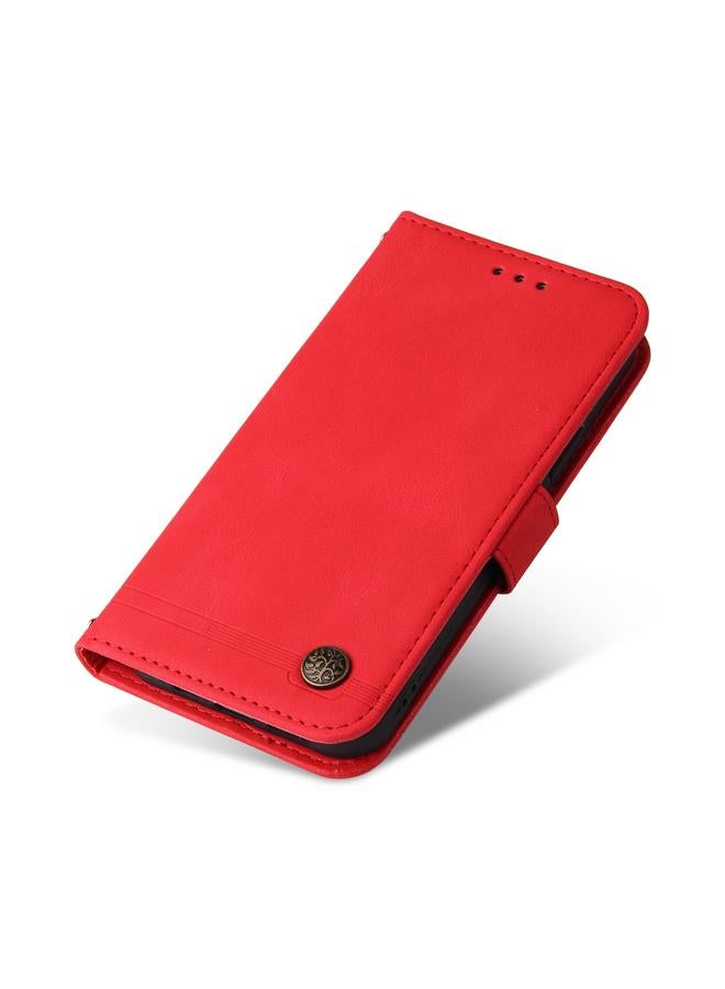 اس-توب جراب هاتف Infinix Hot 11s NFC Skin Feel Life Tree Metal Button Leather - Image 4