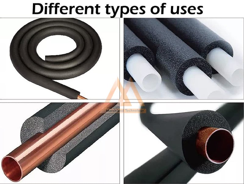 EVNCOM EVNCOM AC Tube 118 ID X 38 THK Insulation Tube Nitrile Tube Heat and Cold Insulation Tube Air Conditioner Tube Rubber Tube Foam Insulated Tube 6 Feet Length 35MM Inner 09MM THK Pack of 08  - Image 3