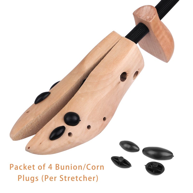KevenAnna Pair of Premium Professional 2-way Wooden Shoe Trees, Wooden Shoe Stretcher for Men or Women (Large) - Image 3