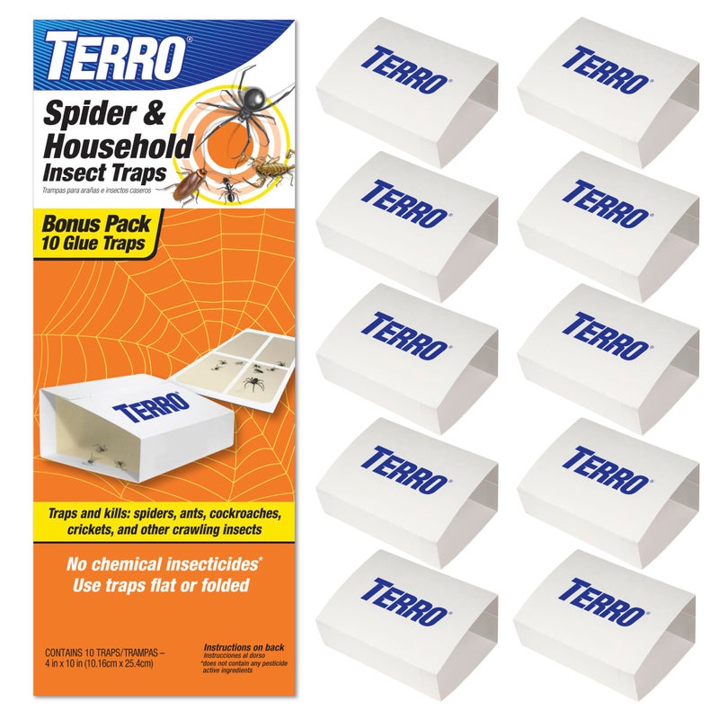 TERRO Spider & Insect Trap T3206-10 - Pack of 10 Insect Traps - Image 1