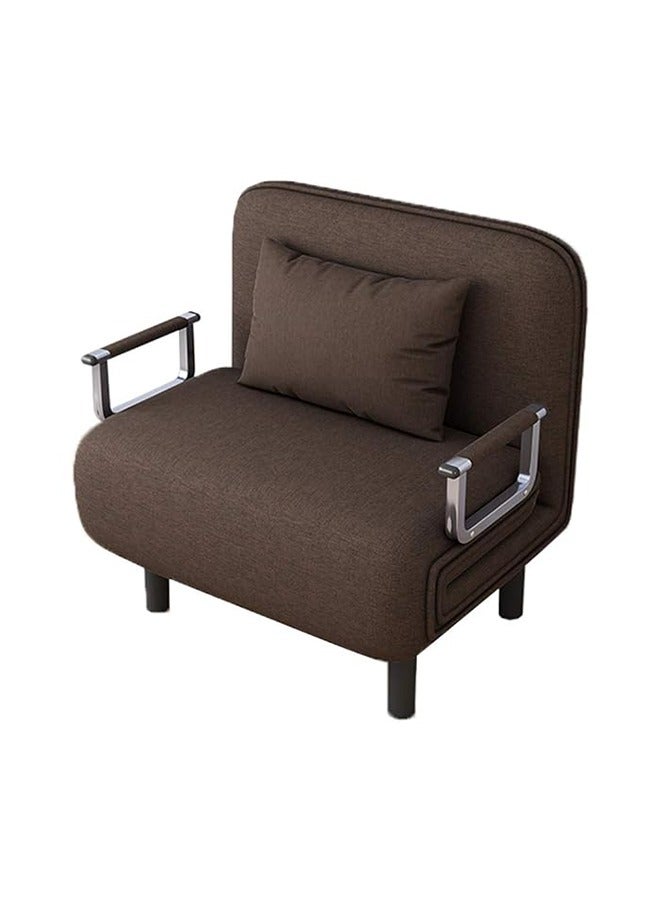HOCC 5 in 1 Foldable Sofa Bed - Convertible Chair Recliner Loungue Brown - Image 1