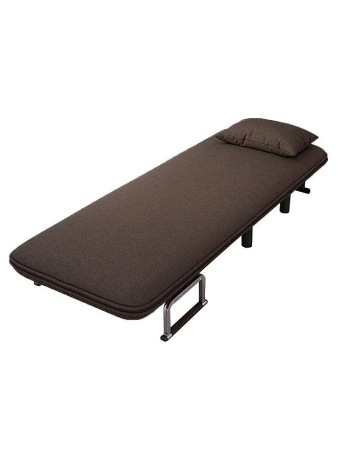 HOCC 5 in 1 Foldable Sofa Bed - Convertible Chair Recliner Loungue Brown - Image 3