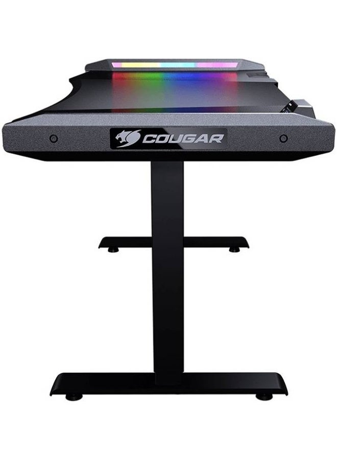 كوجار طاولة الألعاب Cougar E-MARS 150 كهربائية – رمادي، تصميم مريح مع إضاءة RGB على الجانبين، هيكل مرفوع متين، منافذ مدمجة عالية السرعة – الموديل: CGR-E-MARS-B01  - Image 5