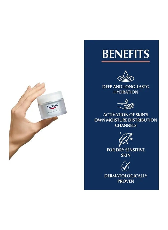 Eucerin Aquaporin Active Rich Moisturising Cream for Dry Skin, 50ml - Image 3