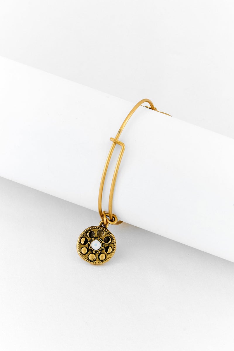 ALEX AND ANI Women Lunar Phase Bracelet, Gold  - Image 3