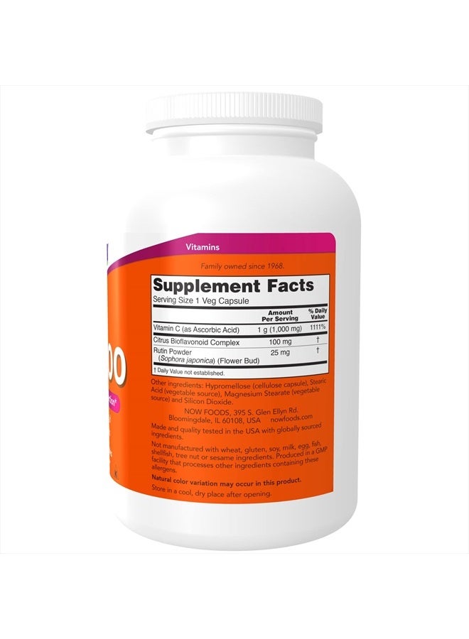 now Supplements, Vitamin C-1,000 with 100 mg of Bioflavonoids, Antioxidant Protection*, 500 Veg Capsules - Image 2