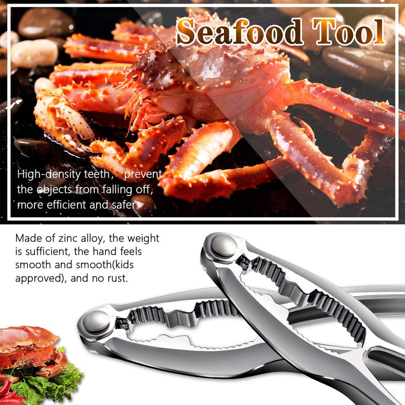 TORINALITAL Crab Leg Crackers and Tools - Lobster Crackers and Picks Set Shellfish Crab Claw Cracker Stainless Steel Seafood Crackers & Forks - lobster tools for eating - Image 2