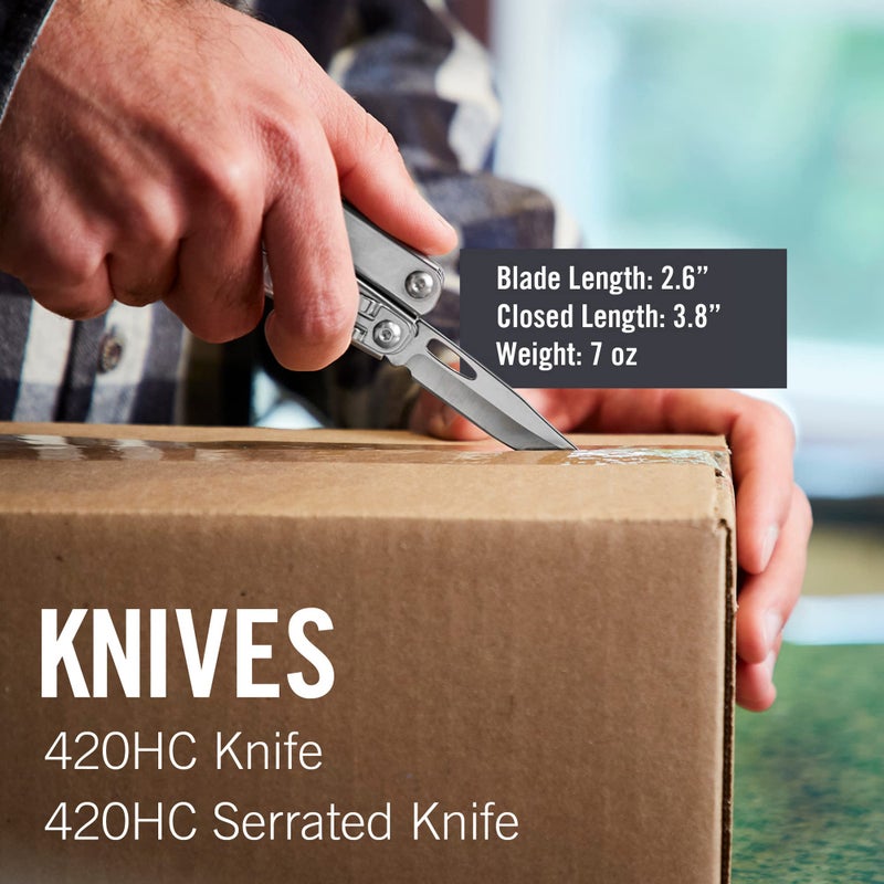 LEATHERMAN, Sidekick Pocket Size Multitool with Spring-Action Pliers and Saw, Stainless Steel with Nylon Sheath - Image 2