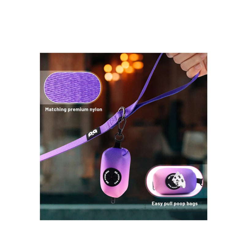 SOLARAE Dog Harness Collar Leash Combo,No Pull Adjustable Vest Cute for Small Puppy Medium Girl/Boy Pets with Bag Holder(Medium,Purple) - Image 5