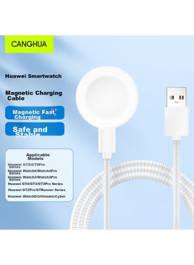 Canghua قاعدة شحن مغناطيسية متوافقة مع Huawei Watch 3 Pro/4 Pro/gt5 Pro/gt4/gt3 Pro/gt2 Pro Porsche Design/runner/d، قاعدة شحن سريع - Image 1