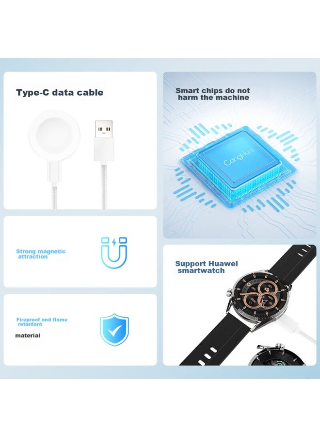 Canghua قاعدة شحن مغناطيسية متوافقة مع Huawei Watch 3 Pro/4 Pro/gt5 Pro/gt4/gt3 Pro/gt2 Pro Porsche Design/runner/d، قاعدة شحن سريع - Image 4