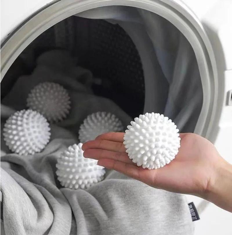 Silicone Laundry Balls 4-Pack Durable PVC Material Soft Elastic Design - Rubber Coated Washing Machine Balls Reusable Laundry Detergent Alternative for Automatic Washers - Image 1