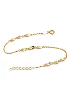 Gold Zone Real Gold Plain Twisted Adjustable Size Bracelet  - Image 1