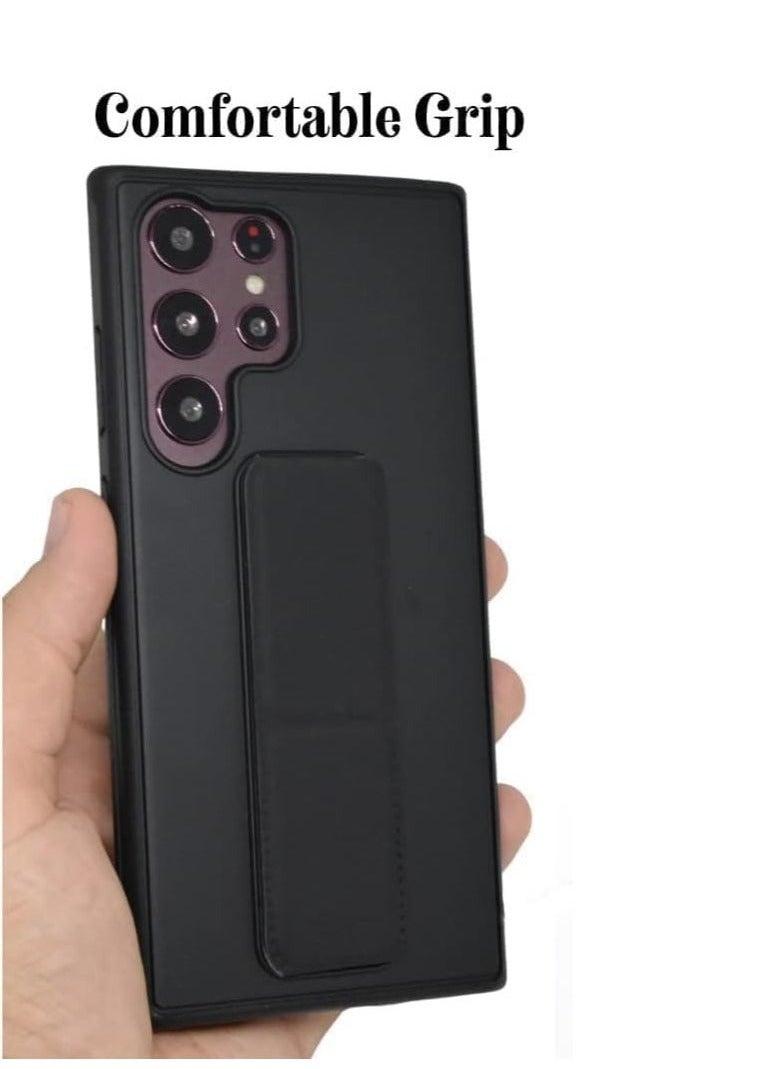 TIGER Samsung Galaxy S25 Ultra Case Cover | Vertical & Horizontal Hand Strap for Secure Grip | Magnetic Car Mount Compatible | Built-in Kickstand for Hands-Free Viewing | Shockproof & Scratch-Resistant | Slim & Lightweight Protective Cover | Durable & Stylish Case for Samsung Galaxy S25 Ultra (6.9-inch) black - Image 2