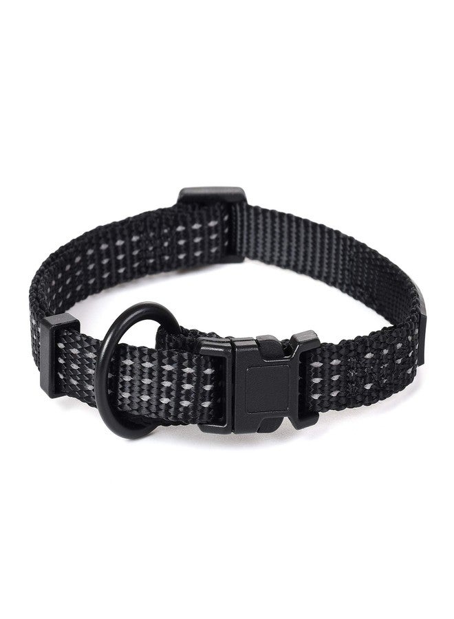 Mile High Life Dog Collar, Nylon Reflective Dog Collars w Pull D-Ring, Light Weight Puppy Collars, Hanger Dog Collars for Large Dogs(Black, X-Small) - Image 3