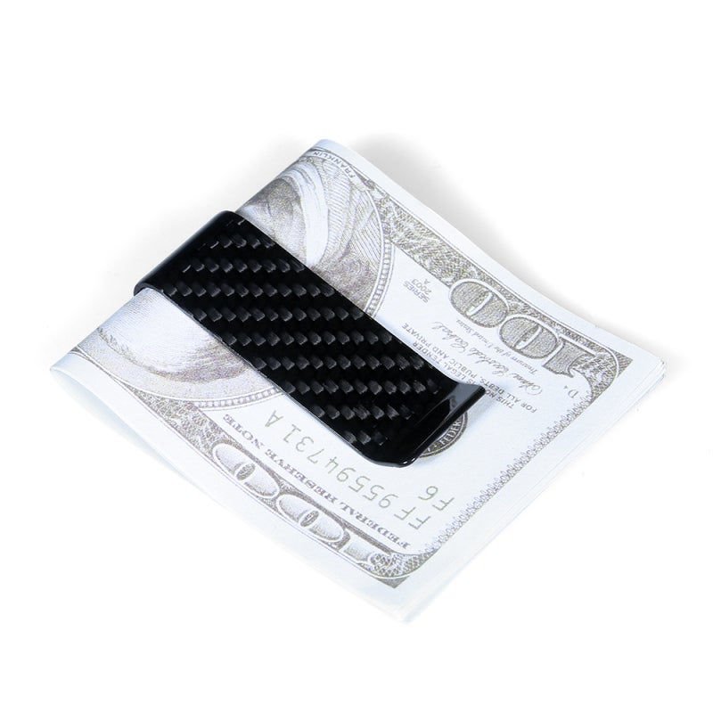 Carbon Fiber Money Clip 2.8 * 0.8 * 0.5in Super Portable - Holds Up To 30 Bills Or 15 Credit Cards Mini Card Clip For Daily Carry Pocket Use - Image 1