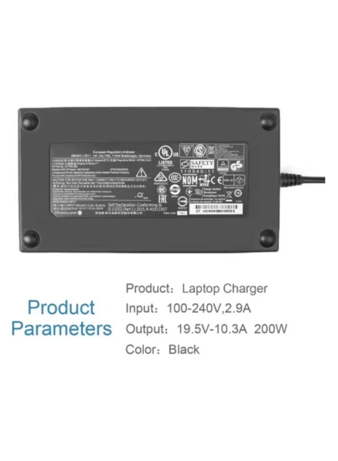 Terabyte 19.5V 10.3A 200W 4.5*3.0mm AC Power Adapter Laptop Charger For HP ZBook 17 G5 G3 OMEN 15 17 TPN-CA03 TPN-DA10 ADP-200HB B - Image 3