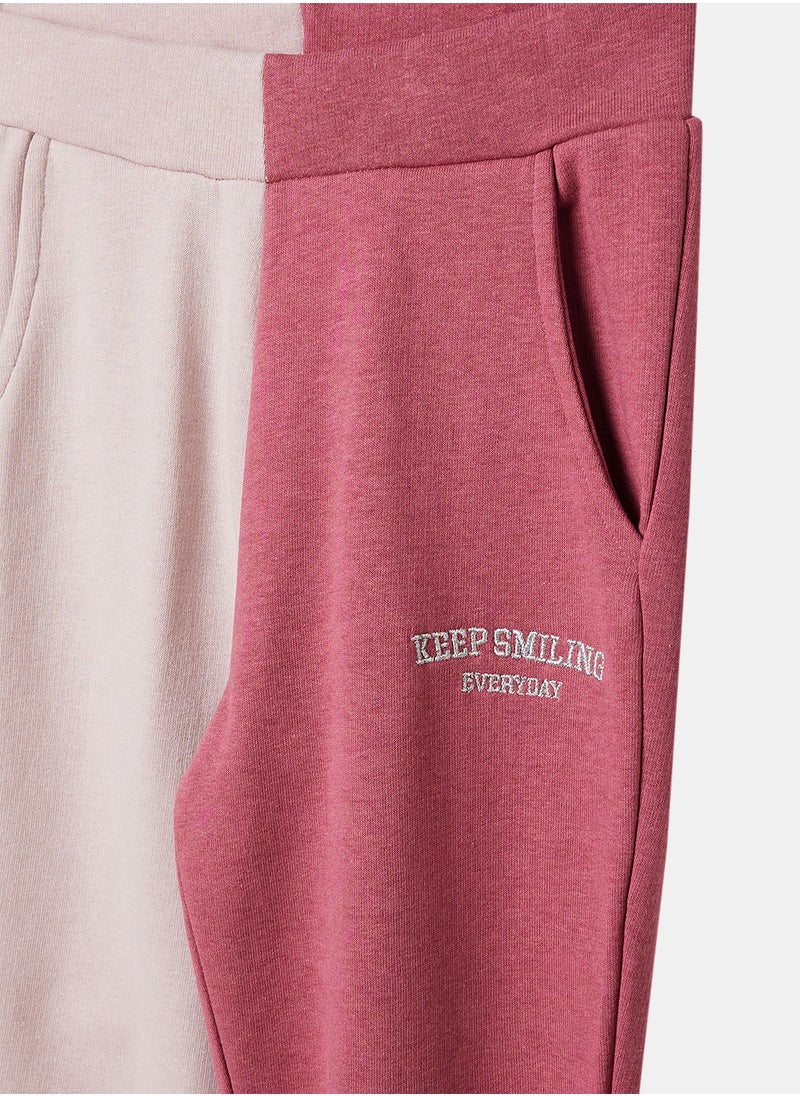 NAME IT - Girls Colourblock Joggers - Image 1