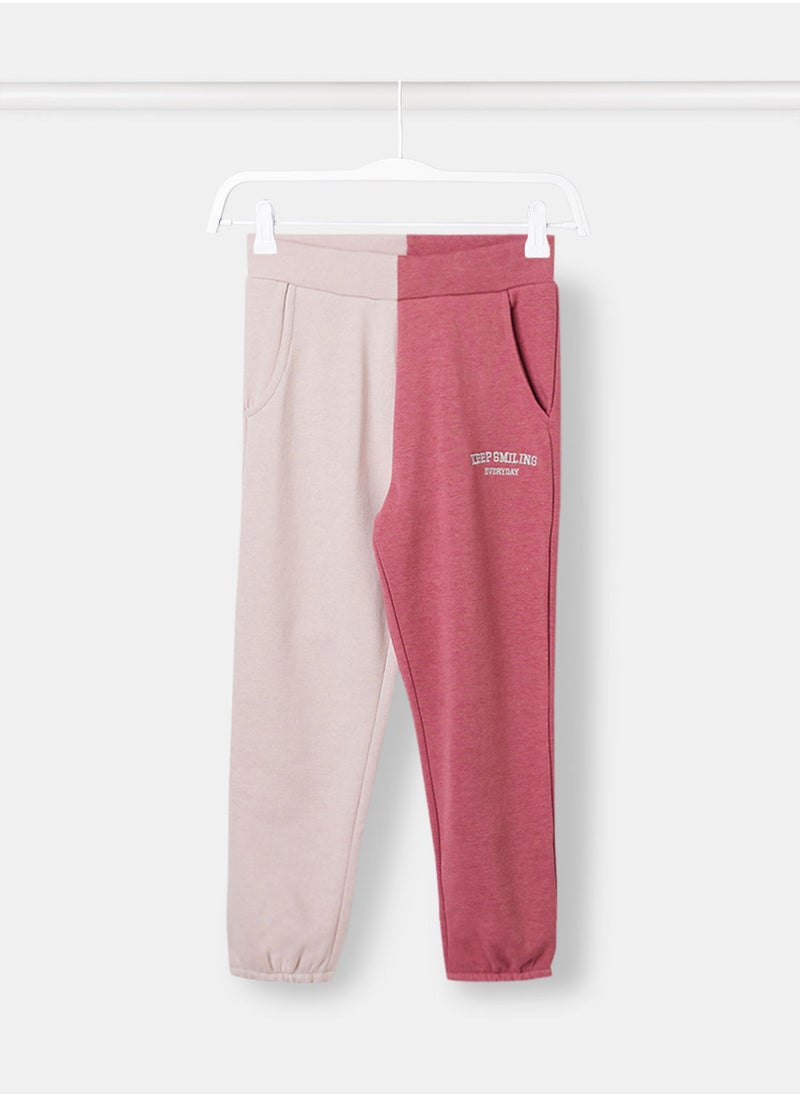 NAME IT - Girls Colourblock Joggers - Image 1
