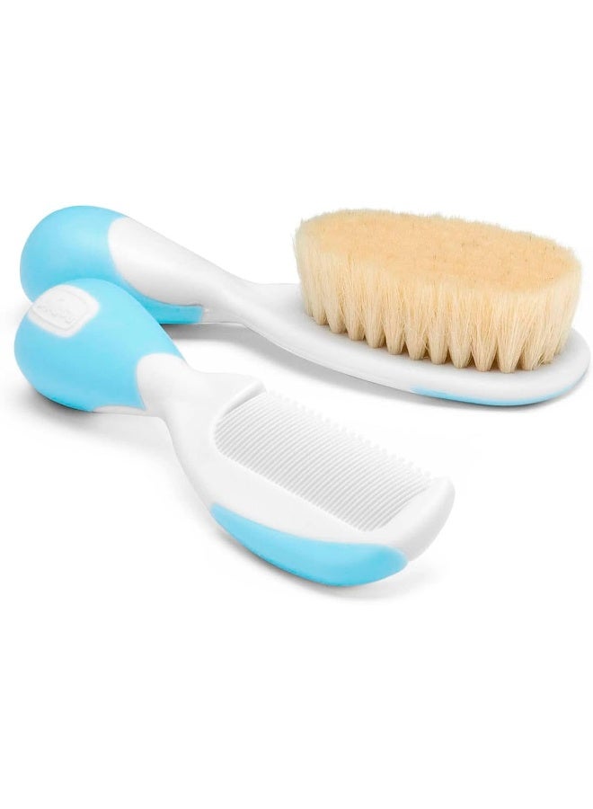 Chicco Natural Silk Brush And Comb Blue - Image 1