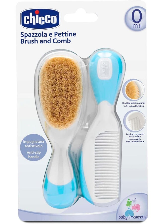 Chicco Natural Silk Brush And Comb Blue - Image 2