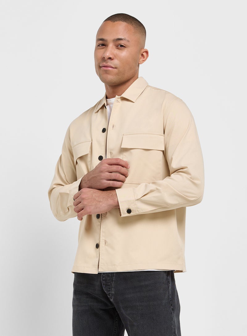 CALVIN KLEIN Pocket Detail Button Down Regular Fit Shirt  - Image 1