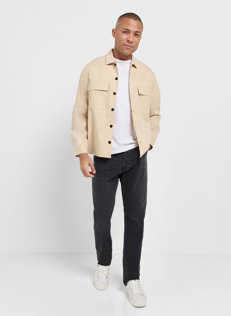 CALVIN KLEIN Pocket Detail Button Down Regular Fit Shirt  - Image 4