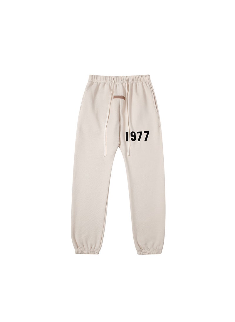 Generic - Essentials FOG 1977 Velvet Letter Casual Trousers 2211 apricot - Image 1
