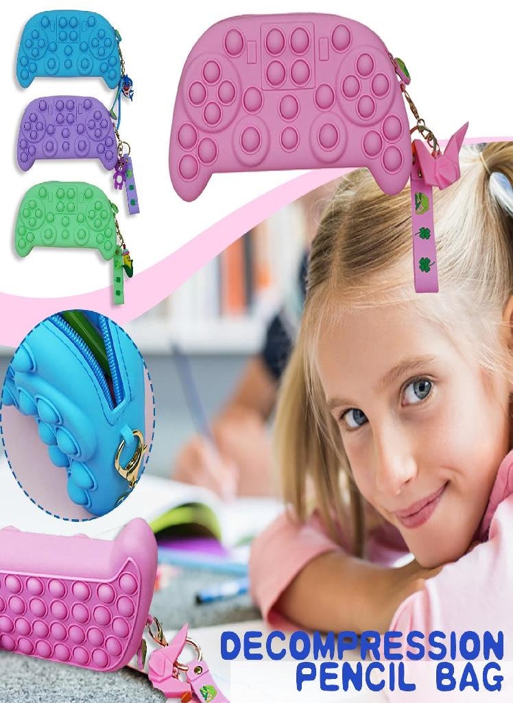 Eckek - Nikitas Silicone Pencil Case Bag Children's Decompression Toy Stationery Storage Bag - Image 1