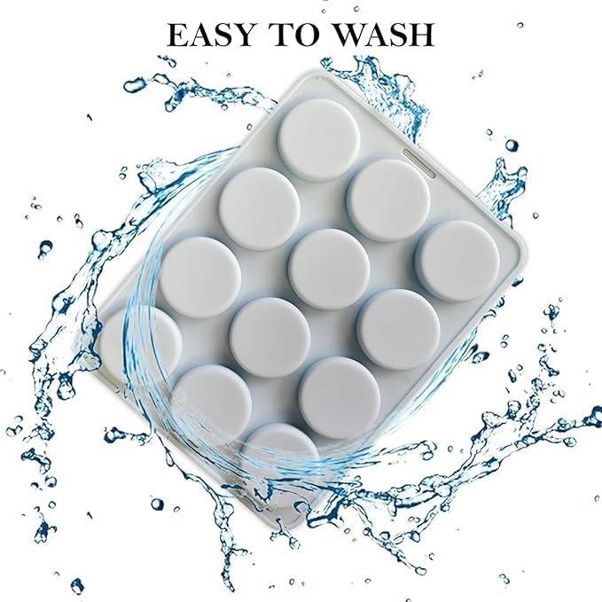 HUSAINI MART 12 Cavity Round Happy Diwali Shape Silicone Mould Coins for Cake Decoration Ice Cream Cupcakes Candy Jelly molds Deepavali Design Chocolate Moulds Pack of 1 - Image 5