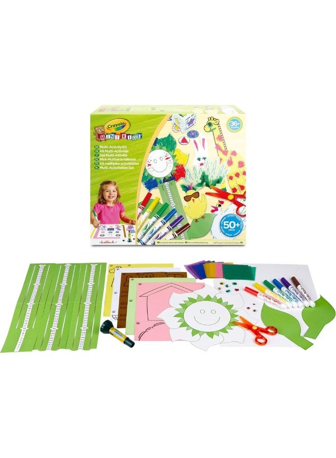 Crayola - Mini Kids Multi Activity Kit With Felt Tip Pens, Scissors, Glue 50 Pieces - 81-8133 - Image 2